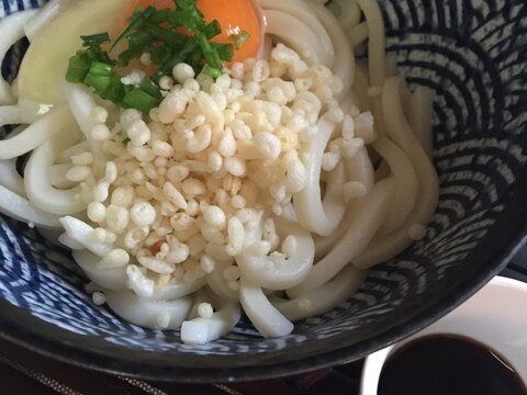 かま揚げうどん　和風カルボナーラ！